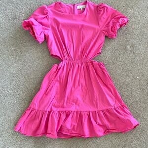 pink cutout dress